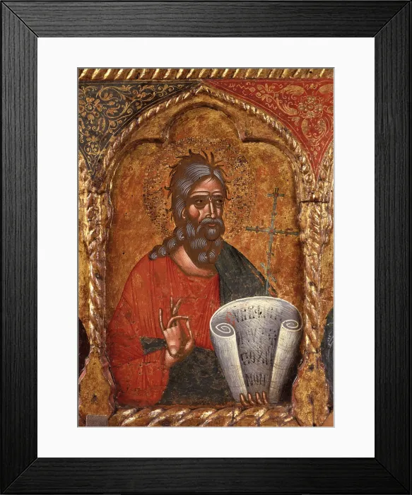 Framed Print : Deesis with Apostoles, by Nicholas, tempera on wood - Albania. Detail