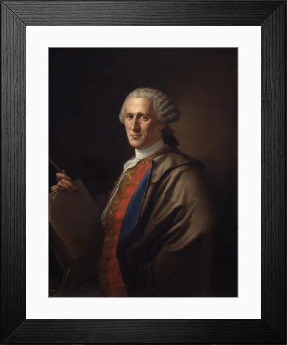 Framed Print : Male Portrait, by Francesco Londonio, 1775 - 1785, 18th Century, oil on canvas - Italy, Lombardy, Milan, Castello Sforzesco, Civic Collections of Ancient Art. Whole artwork view