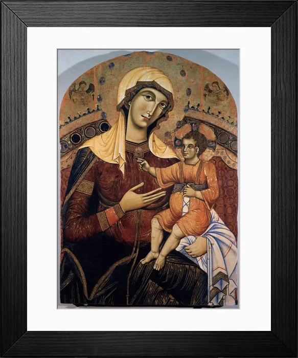 Framed Print : Guido da Siena, Madonna of Saint Bernardino, 1262, 13th Century, panel, Italy, Tuscany, Siena, National Gallery of Art