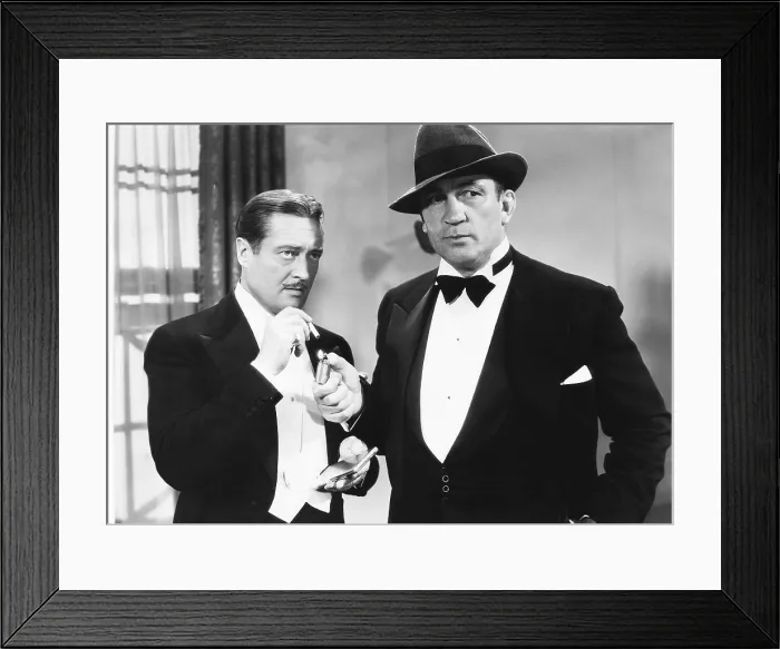 Framed Print : THE GREAT HOTEL MURDER, from left: Edmund Lowe, Victor McLaglen, 1935