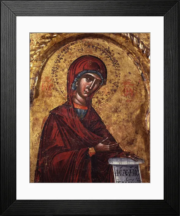 Framed Print : Deesis with Apostoles, by Nicholas, tempera on wood - Albania. Detail