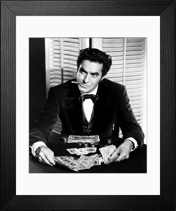Framed Print : THE MISSISSIPPI GAMBLER, Tyrone Power, 1953 Framed Print : THE MISSISSIPPI GAMBLER, Tyrone Power, 1953