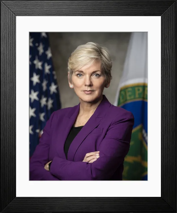 Framed Print : Jennifer Granholm, in her official portrait as US Secretary of Energy, Feb. 16, 2021. She served as Michigan governors for two-terms, 2003-2011