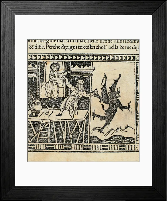 Framed Print : Unknown artist, The Miracles of the Glorious Virgin Mary, 1500, 16th Century, woodcut, Italy, Tuscany, Florence Framed Print : Unknown artist, The Miracles of the Glorious Virgin Mary, 1500, 16th Century, woodcut, Italy, Tuscany, Florence