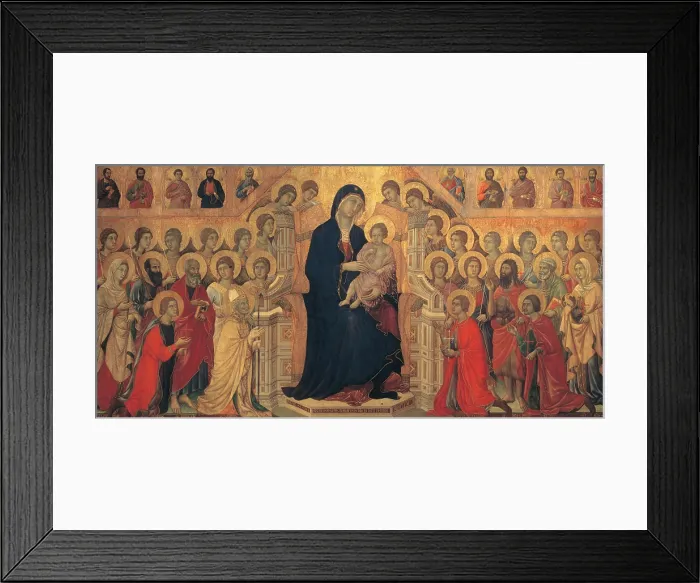 Framed Print : Duccio di Buoninsegna, Military Parade at Campo di Marte, 1308 - 1311, 14th Century, tempera on panel, with gold ground, Italy, Tuscany, Siena, Cathedral