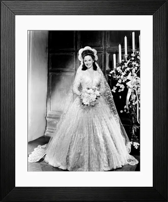 Framed Print : I MARRIED A WITCH, Susan Hayward, in a wedding gown by Edith Head, 1942