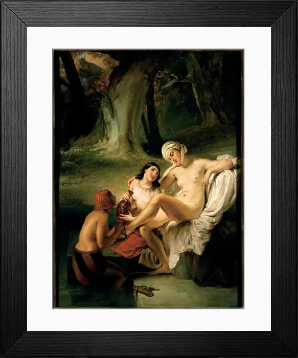 Framed Print : Hayez Francesco, Bathsheba at Her Bath, 1845, 19th Century, oil on panel, Italy, Lombardy, Milan, Brera Art Gallery Framed Print : Hayez Francesco, Bathsheba at Her Bath, 1845, 19th Century, oil on panel, Italy, Lombardy, Milan, Brera Art Gallery