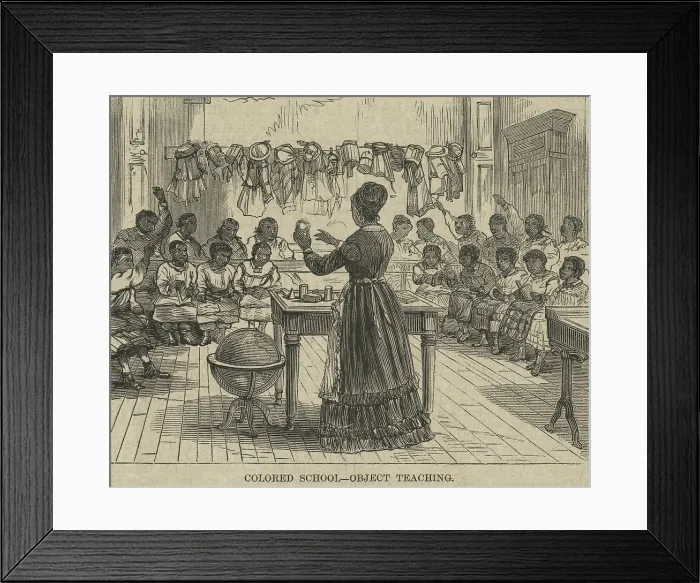 Framed Print : Object teaching in an African American public school in New York City, 1870 Framed Print : Object teaching in an African American public school in New York City, 1870