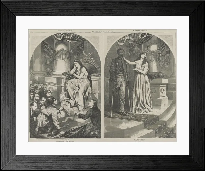 Framed Print : Thomas Nast illustration from Harpers Weekly, Aug. 1865 Framed Print : Thomas Nast illustration from Harpers Weekly, Aug. 1865