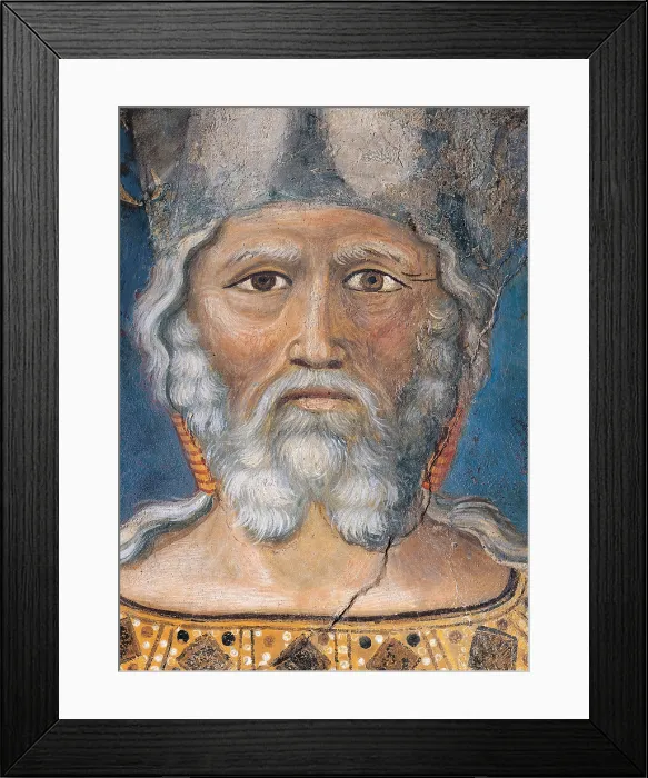 Framed Print : Lorenzetti Ambrogio, Allegory of Good Government, 1338 - 1339, 14th Century, fresco, Italy, Tuscany, Siena