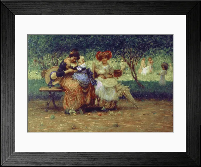 Framed Print : Our Children, by Angelo Dall'Oca Bianca, 1900 - 1905, 20th Century, oil on canvas - Private collection. Whole artwork view