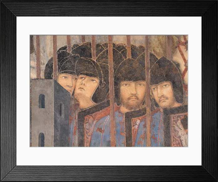 Framed Print : Lorenzetti Ambrogio, Allegory of Good Government, 1338 - 1340, 14th Century, fresco, Italy, Tuscany, Siena