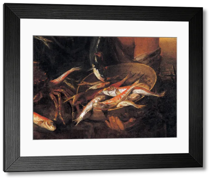 Framed Print : Heintz Joseph il Giovane known as Joseph Heintz the Younger, Fishmonger, 1650 - 1659, 17th Century, oil on canvas, Italy, Lazio, Rome Framed Print : Heintz Joseph il Giovane known as Joseph Heintz the Younger, Fishmonger, 1650 - 1659, 17th Century, oil on canvas, Italy, Lazio, Rome