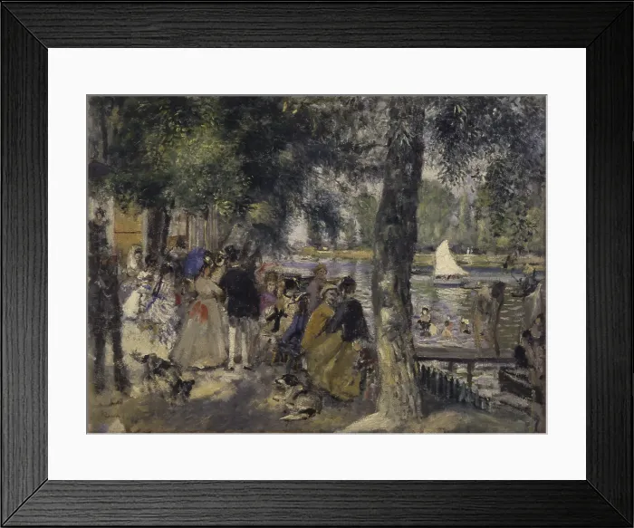 Framed Print : La grenouill re, by Pierre-Auguste Renoir, 1869, 19th Century, oil on canvas - Russia, Moscow, Pushkin Museum of Fine Arts. Whole artwork view. People on the Senna River Framed Print : La grenouill re, by Pierre-Auguste Renoir, 1869, 19th Century, oil on canvas - Russia, Moscow, Pushkin Museum of Fine Arts. Whole artwork view. People on the Senna River