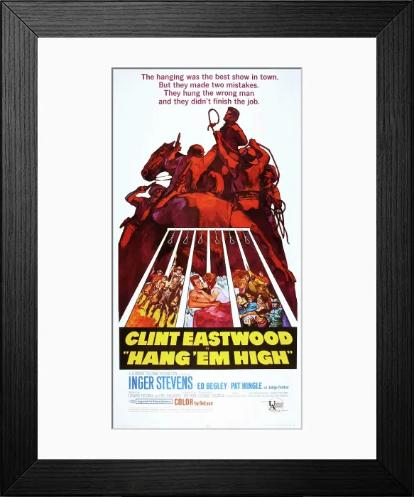 Framed Print : HANG EM HIGH, Clint Eastwood, 1968