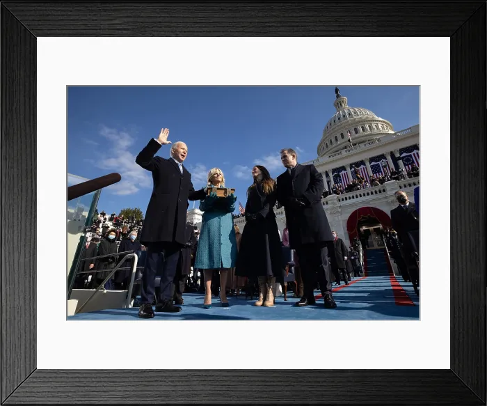 Framed Print : President Joe Biden takes the oath of office as President of the United States, Jan. 20, 2021 Framed Print : President Joe Biden takes the oath of office as President of the United States, Jan. 20, 2021