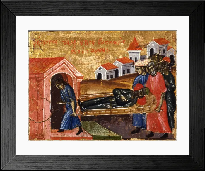 Framed Print : Saint Demetrio, by Joani etiri, 17th Century, tempera on wood - Albania, Tirana, Institute for Cultural Monuments. Detail
