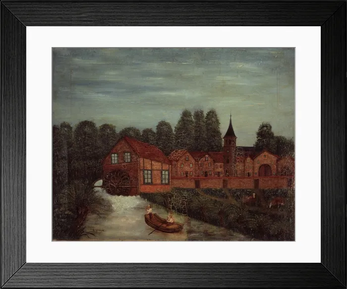 Framed Print : The Mill, by Louis Vivin, 1925, 20th Century, oil on canvas, 43, 8 x 54, 6 cm - Private collection. Whole artwork view