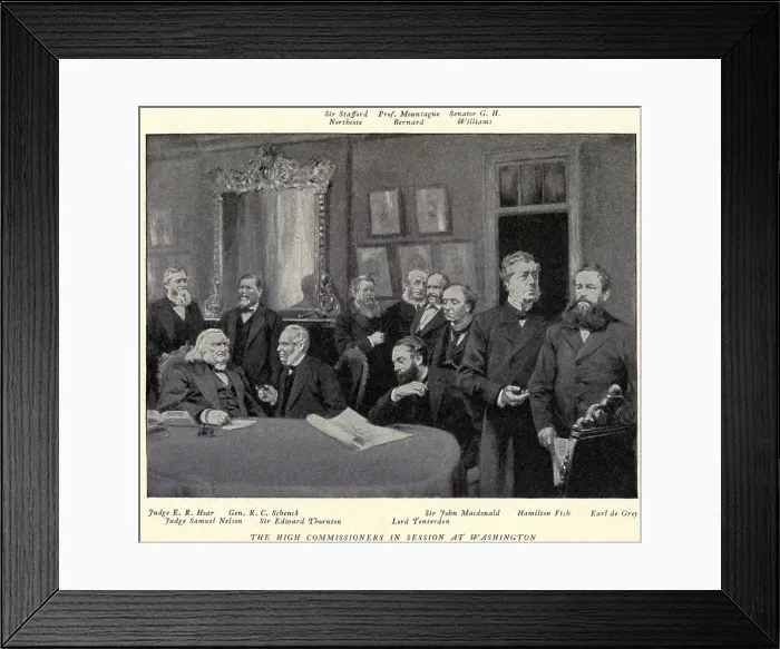 Framed Print : The High Commission in session in Washington, was formed to resolve the deadlock in the 1876 presidential election