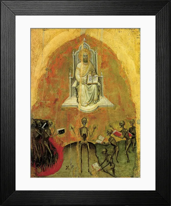 Framed Print : Alberegno Jacobello, Polyptych of the Apocalypse, 1343, 14th Century, panel gold ground, Italy, Veneto, Venice Framed Print : Alberegno Jacobello, Polyptych of the Apocalypse, 1343, 14th Century, panel gold ground, Italy, Veneto, Venice