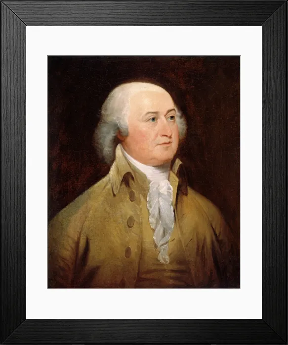 Framed Print : JOHN ADAMS, by John Trumbull, 1793, American painting, oil on canvas. The painting was made after Adams one-term Presidency from 1797-1801 (BSLOC_2019_5_53)