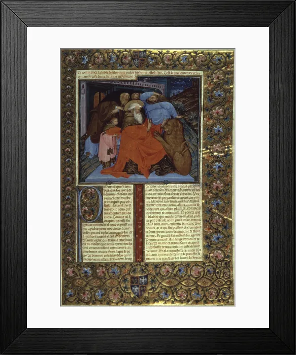 Framed Print : Illuminated Page from the Bible of Niccol III of Este, also known as Bible of Belbello, 1430 - 1435, 15th Century, manuscript on parchment - Vatican, Vatican City Framed Print : Illuminated Page from the Bible of Niccol III of Este, also known as Bible of Belbello, 1430 - 1435, 15th Century, manuscript on parchment - Vatican, Vatican City