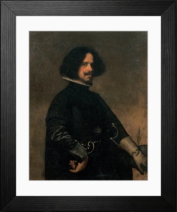 Framed Print : Vel zquez Diego Rodr guez de Silva y, Self-Portrait, 1631, 17th Century, oil on canvas, Italy, Tuscany, Florence