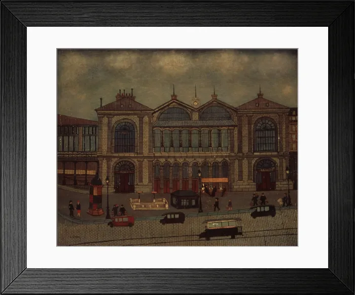 Framed Print : Montparnasse Station (Gare Montparnasse), by Louis Vivin, ca. 1925, 20th Century, oil on canvas, 45, 9 x 54, 6 cm - Private collection. Whole artwork view