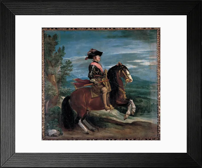 Framed Print : Vel zquez Diego Rodr guez de Silva y, Philip IV on Horseback, 1635, 17th Century, oil on canvas, Spain Madrid