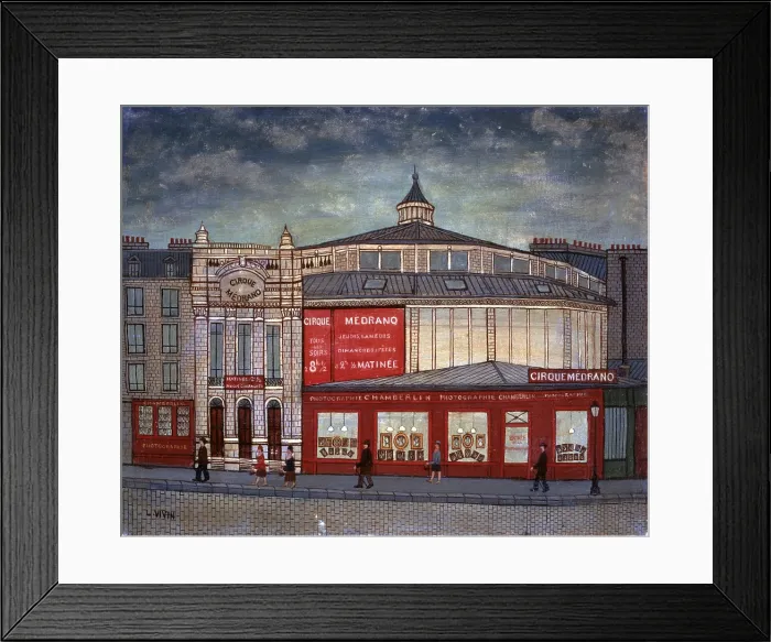 Framed Print : Paris Montmartre: The Medrano Circus (Paris Montmartre: cirque Medrano), by Louis Vivin, ca. 1925, 20th Century, oil on canvas, 38, 1 x 45, 7 cm - Private collection