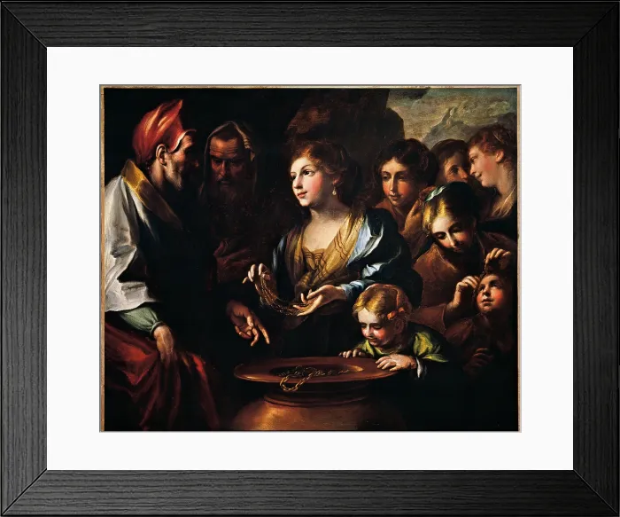 Framed Print : Rebecca, by Federico Bianchi, 1683 - 1685, 17th Century, oil on canvas - Italy, Lombardy, Milan, Castello Sforzesco, Civic Collections of Ancient Art. Whole artwork view