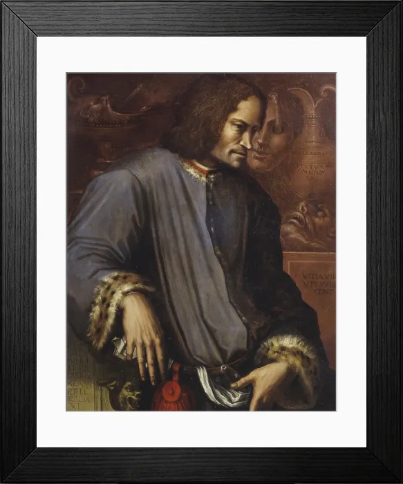Framed Print : Lorenzo de Medici, by Giorgio Vasari, 1533, 16th Century, tempera on board, 90 x 72 cm - Italy, Tuscany, Florence, Uffizi Gallery. Whole artwork view