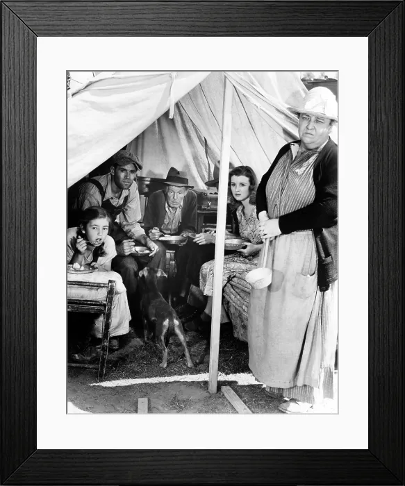 Framed Print : THE GRAPES OF WRATH, Shirley Mills, Henry Fonda, Charley Grapewin, (aka Charles Grapewin), Doris Bowdon, Jane Darwell, 1940, TM and Copyright 20th Century Fox Film Corp