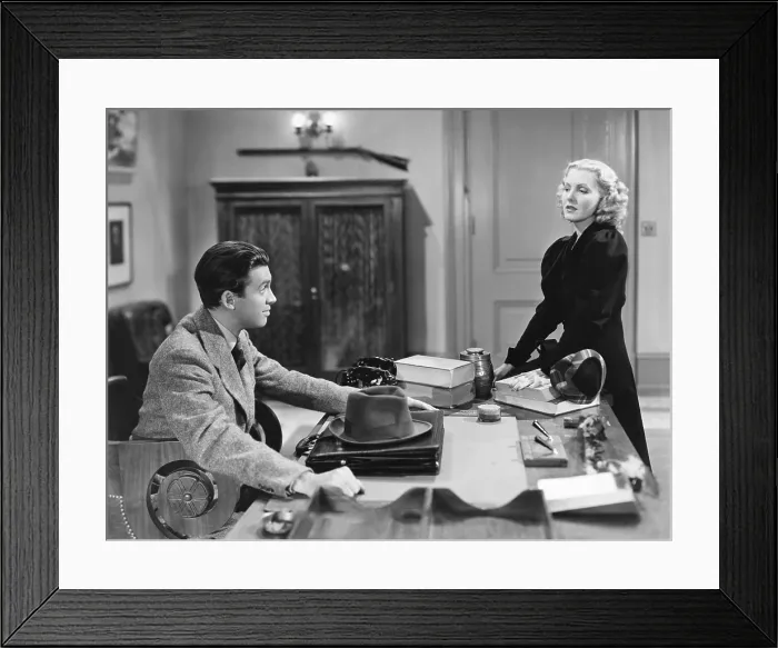 Framed Print : MR. SMITH GOES TO WASHINGTON, from left: James Stewart, Jean Arthur, 1939