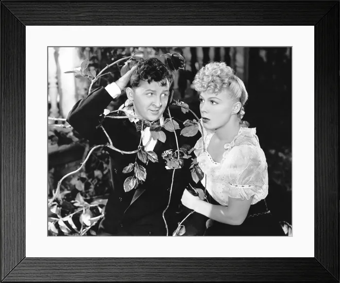 Framed Print : THE MIRACLE OF MORGAN'S CREEK, from left, Eddie Bracken, Betty Hutton, 1944 Framed Print : THE MIRACLE OF MORGAN'S CREEK, from left, Eddie Bracken, Betty Hutton, 1944