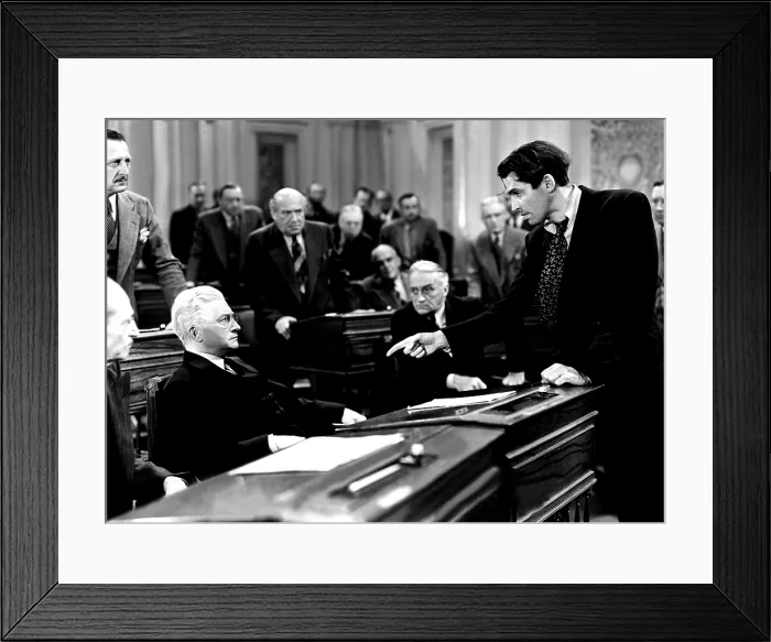 Framed Print : MR. SMITH GOES TO WASHINGTON, Claude Rains, James Stewart, 1939, Senate debate