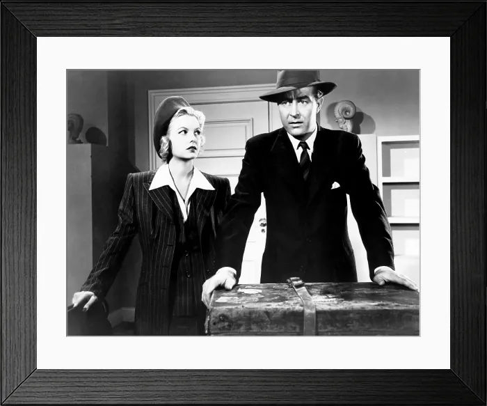 Framed Print : MINISTRY OF FEAR, from left, Marjorie Reynolds, Ray Milland, 1944