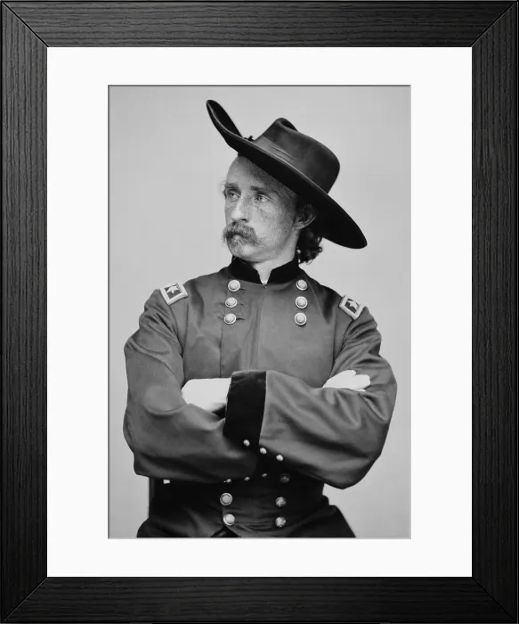 Framed Print : Brevet Major General George Armstrong Custer, on April 15, 1865