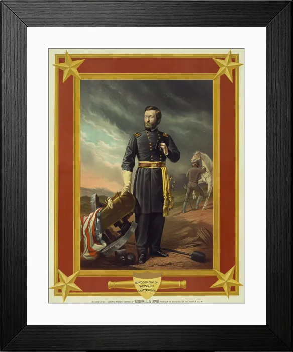 Framed Print : US Civil War. General Ulysses S. Grant, portrait of 1863-64 by English-American painter, John Antrobus Framed Print : US Civil War. General Ulysses S. Grant, portrait of 1863-64 by English-American painter, John Antrobus