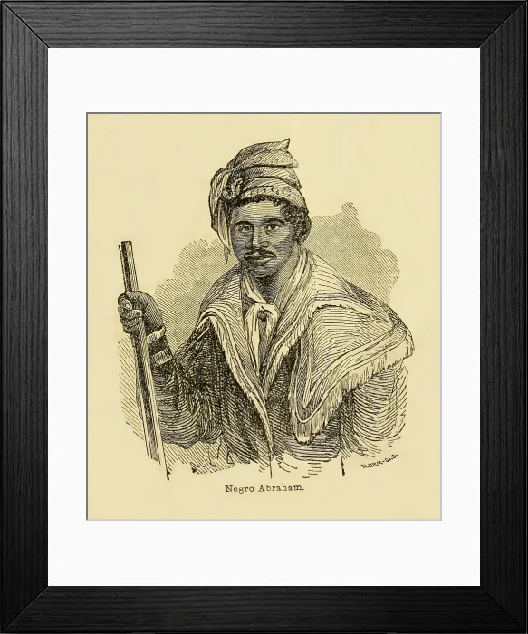 Framed Print : An African-American Seminole leader called Souanaffe Tustenukke, an honorific name indicating his membership in the highest rank of war leaders