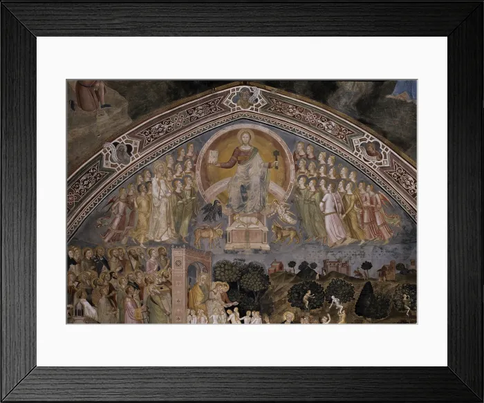 Framed Print : The Church Militant and Triumphant (La Chiesa militante e trionfante), by Andrea di Bonaiuto, 1365-1367, 14th Century, fresco - Italy, Tuscany, Florence