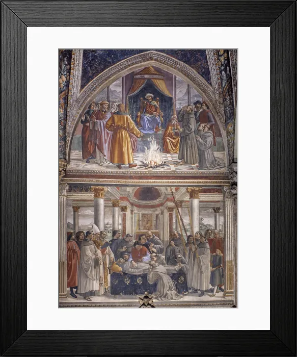 Framed Print : Sassetti Chapel (Cappella Sassetti), by Domenico Ghirlandaio, 1482-1486, 15th Century, fresco - Italy, Tuscany, Florence, Church of Santa Trinita, Sassetti Chapel