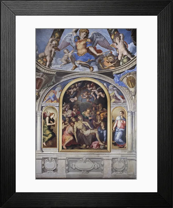 Framed Print : Deposition of Christ (Deposizione di Cristo), by Bronzino, 1540-1545, 16th Century, fresco - Italy, Tuscany, Florence, Palazzo Vecchio, Chapel of Eleonora. Whole artwork view Framed Print : Deposition of Christ (Deposizione di Cristo), by Bronzino, 1540-1545, 16th Century, fresco - Italy, Tuscany, Florence, Palazzo Vecchio, Chapel of Eleonora. Whole artwork view
