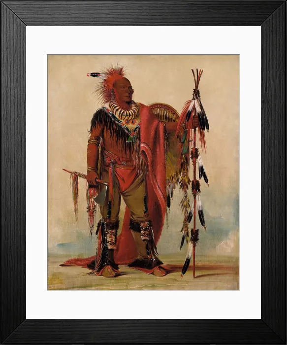 Framed Print : Kee-o-kuk, The Watchful Fox, Chief of the Tribe, in 1835 painting by George Catlin Framed Print : Kee-o-kuk, The Watchful Fox, Chief of the Tribe, in 1835 painting by George Catlin