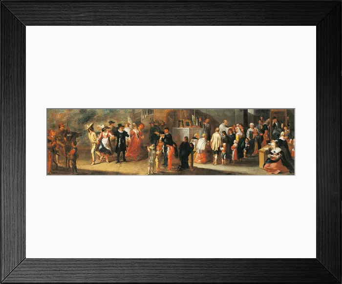 Framed Print : Carnival and Lent, by Cornelis de Wael School, ca