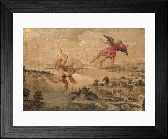 Framed Print : Icarus Fall, by Unknown Venetian or Flemish artist, ca Framed Print : Icarus Fall, by Unknown Venetian or Flemish artist, ca