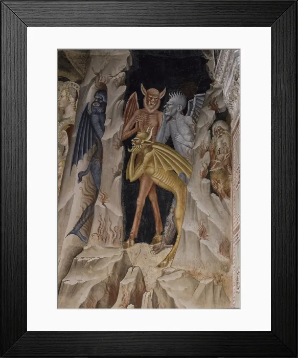 Framed Print : The Passion of Jesus (La passione di Ges), by Andrea di Bonaiuto, 1365-1368, 14th Century, fresco - Italy, Tuscany, Florence, Church of Santa Maria Novella, Spanish Chapel