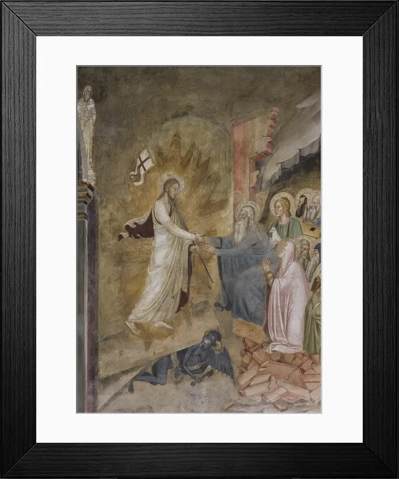 Framed Print : The Passion of Jesus (La passione di Ges), by Andrea di Bonaiuto, 1365-1368, 14th Century, fresco - Italy, Tuscany, Florence, Church of Santa Maria Novella, Spanish Chapel