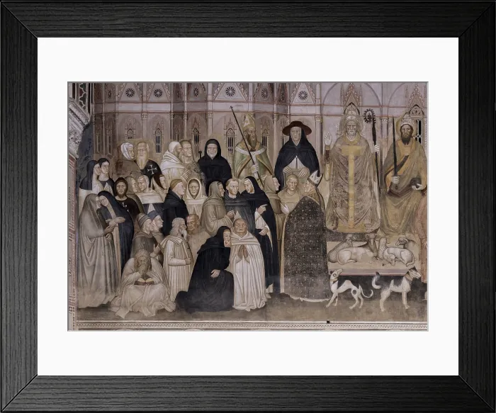 Framed Print : The Church Militant and Triumphant (La Chiesa militante e trionfante), by Andrea di Bonaiuto, 1365-1367, 14th Century, fresco - Italy, Tuscany, Florence