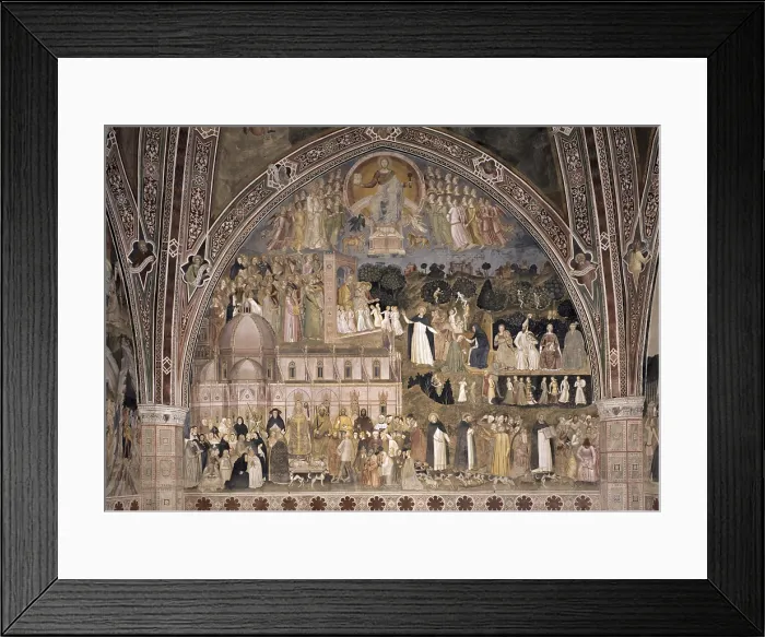 Framed Print : The Church Militant and Triumphant (La Chiesa militante e trionfante), by Andrea di Bonaiuto, 1365-1367, 14th Century, fresco - Italy, Tuscany, Florence